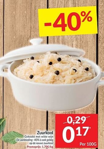 Intermarché Zuurkool 100g aanbieding