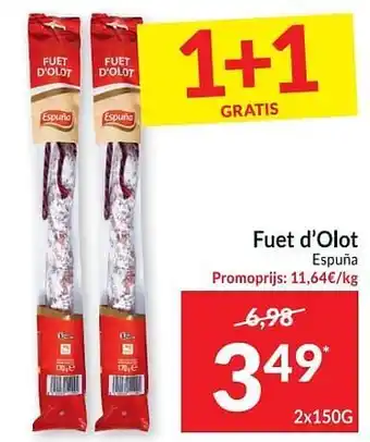 Intermarché Fuet d`olot espuna 150g aanbieding