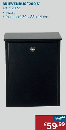 Zelfbouwmarkt Brievenbus 200 s aanbieding