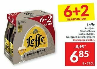 Intermarché Leffe abdijbier blond of bruin aanbieding