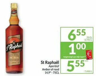 Intermarché St raphaël aperitief amber of rood aanbieding