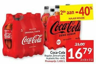 Intermarché Coca-cola regular zero of light aanbieding