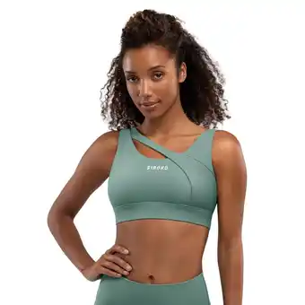 Decathlon Dames Fitness Sport-BH - High support Cross Green SIROKO Asgroen aanbieding