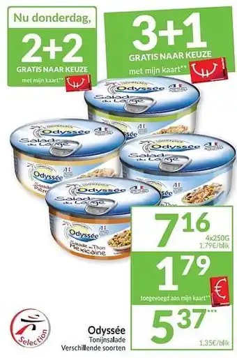 Intermarché Odyssée tonijnsalade 250g aanbieding