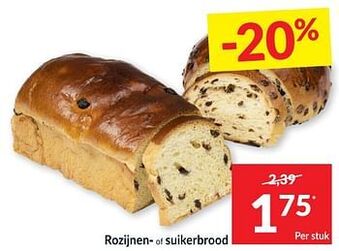 Rozijnen of suikerbrood