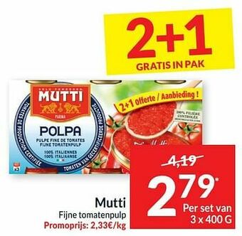 Mutti fijne tomatenpulp