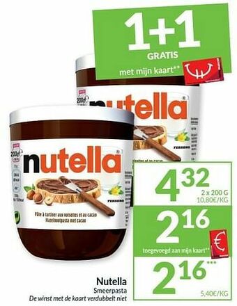 Intermarché Nutella smeerpasta aanbieding