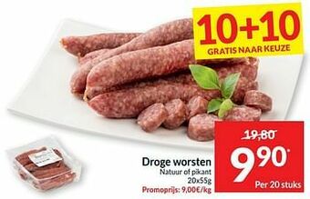 Intermarché Droge worsten natuur of pikant aanbieding