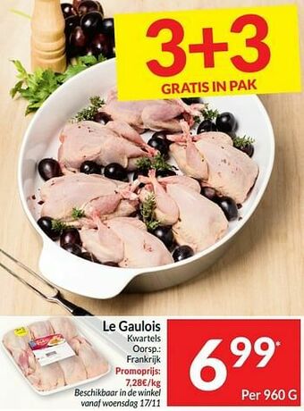 Intermarché Le gaulois kwartels aanbieding