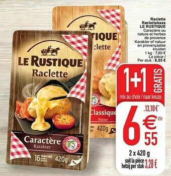 Raclette raclettekaas le rustique