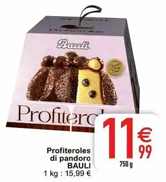 Cora Profiteroles di pandoro bauli aanbieding