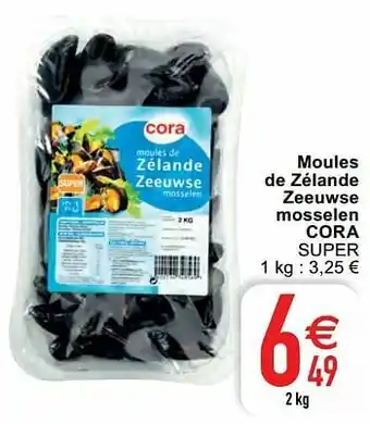 Moules de zélande zeeuwse mosselen cora super