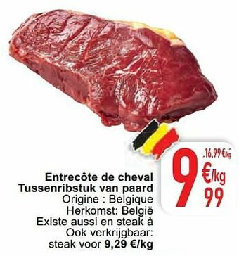 Cora Entrecôte de cheval tussenribstuk van paard aanbieding