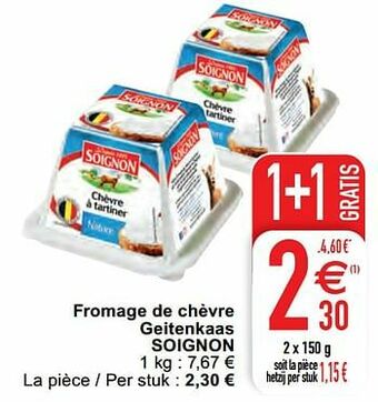 Cora Fromage de chèvre geitenkaas soignon aanbieding