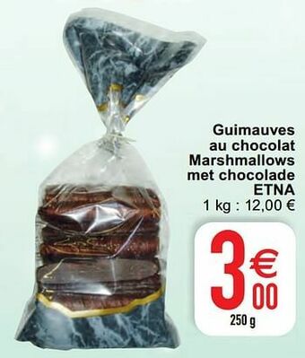 Guimauves au chocolat marshmallows met chocolade etna