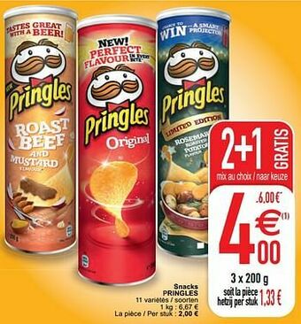 Cora Snacks pringles aanbieding