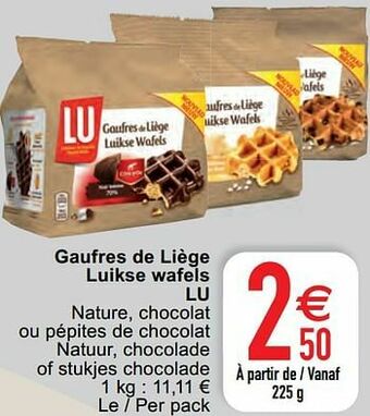 Cora Gaufres de liège luikse wafels lu aanbieding