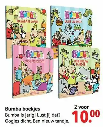 Freetime Bumba boekjes aanbieding