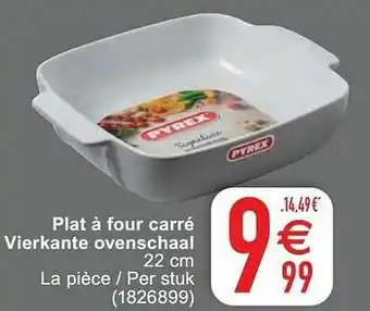 Cora Plat à four carré vierkante ovenschaal aanbieding