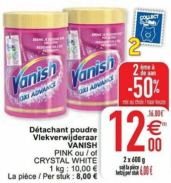 Cora Détachant poudre vlekverwijderaar vanish pink ou - of crystal white aanbieding