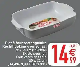 Plat à four rectangulaire rechthoekige ovenschaal