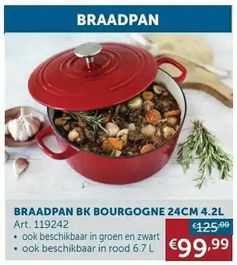 Zelfbouwmarkt Braadpan bk bourgogne 24cm 4.2l aanbieding
