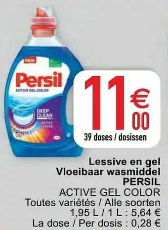 Cora Lessive en gel vloeibaar wasmiddel persil active gel color aanbieding