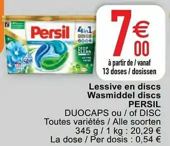 Cora Lessive en discs wasmiddel discs persil duocaps ou - of disc aanbieding