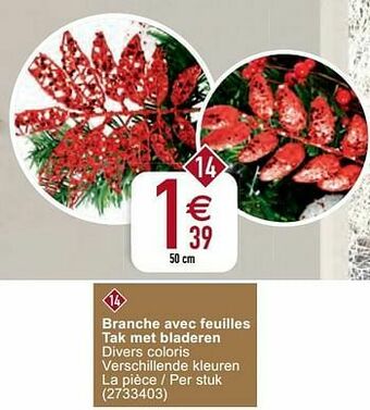 Cora Branche avec feuilles tak met bladeren aanbieding
