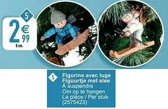 Cora Figurine avec luge figuurtje met slee aanbieding