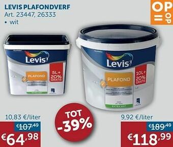 Zelfbouwmarkt Levis plafondverf aanbieding