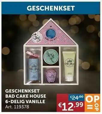 Zelfbouwmarkt Geschenkset bad cake house 6-delig vanille aanbieding