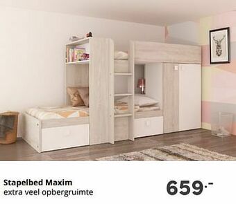 Baby & Tiener Stapelbed maxim aanbieding