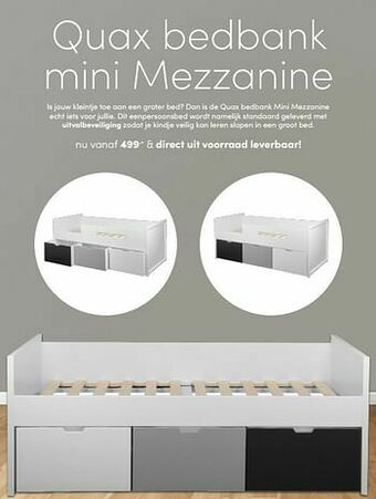 Baby & Tiener Quax bedbank mini mezzanine aanbieding