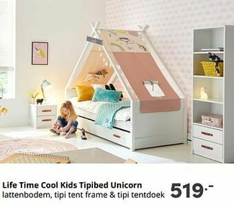 Baby & Tiener Life time cool kids tipibed unicorn aanbieding