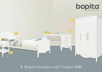 Baby & Tiener Bopita bureau met 3 laden aanbieding