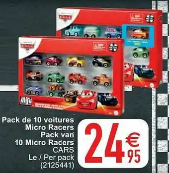 Cora Pack de 10 voitures micro racers pack van 10 micro racers cars aanbieding