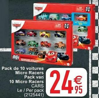 Cora Pack de 10 voitures micro racers pack van 10 micro racers cars aanbieding