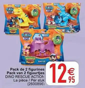 Cora Pack de 2 figurines pack van 2 figuurtjes dino rescue action aanbieding
