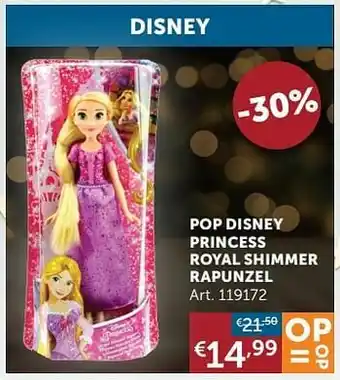 Zelfbouwmarkt Pop disney princess royal shimmer rapunzel aanbieding
