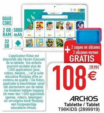 Cora Archos tablette - tablet t96kids aanbieding