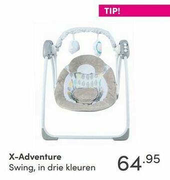 Baby & Tiener X-adventure swing, in drie kleuren aanbieding