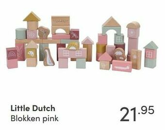 Baby & Tiener Little dutch blokken pink aanbieding