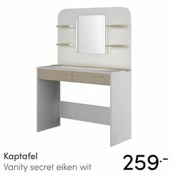Baby & Tiener Kaptafel vanity secret eiken wit aanbieding