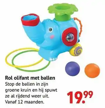 Rol olifant met ballen