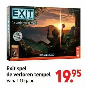 Freetime Exit spel de verloren tempel aanbieding