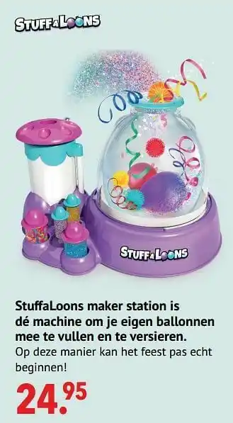 Stuffaloons maker station is dé machine om je eigen ballonnen mee te vullen en te versieren