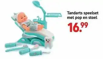 Freetime Tandarts speelset met pop en stoel aanbieding