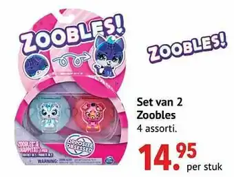 Freetime Set van 2 zoobles aanbieding