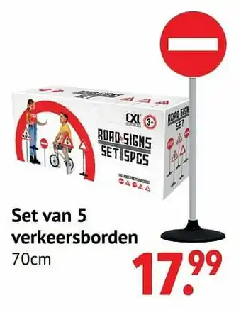 Freetime Set van 5 verkeersborden aanbieding
